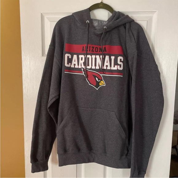 NWOT Arizona Cardinals Grey NFL Sweatshirt Mens Hoodie Large - Picture 1 of 4